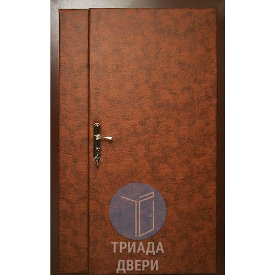 металлическая дверь с винилискожей и боковой вставкой