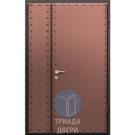 стальная дверь с боковой вставкой с отделкой из винилискожи