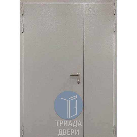 двустворчатая техническая дверь из стали для склада