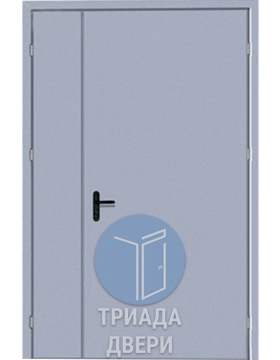 дверь тамбурная стальная с окрасом нитроэмаль с ручкой на планке
