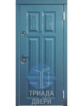 недорогая дверь для дома с мдф и двумя замками