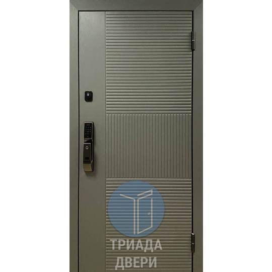дверь с двусторонней отделкой мдф с биометрическим замком в квартиру