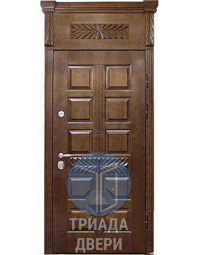 одностворчатая дверь с массивом дерева и раздельной ручкой