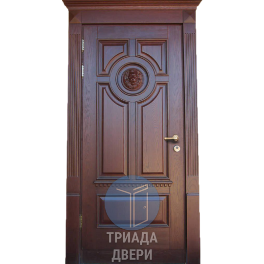 трехконтурная одностворчатая дверь мдф из стали для загородного дома