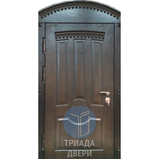 утепленная арочная металлическая дверь