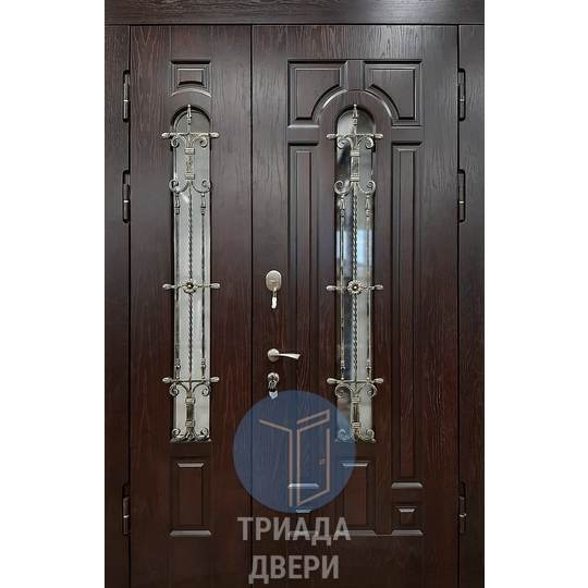 двустворчатая наружная дверь для дачи