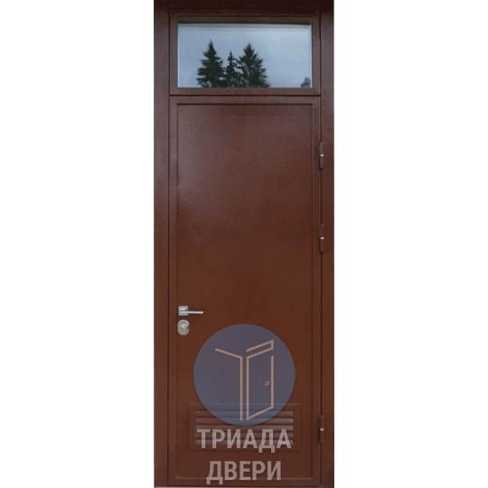 техническая дверь с вентиляционной решеткой и порошковым напылением