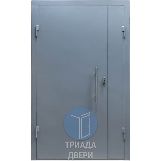 дверь стальная двустворчатая с нитроэмалевым окрасом