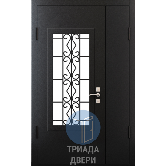 тамбурная дверь с боковой вставкой и со стеклом
