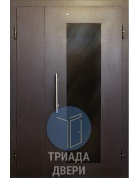 входная тамбурная дверь со стеклом, боковой вставкой и ручкой скобой