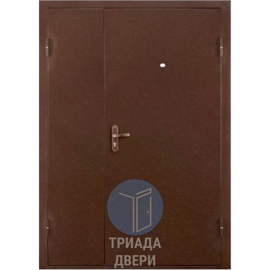 тамбурная недорогая дверь с боковой створкой и порошковым напылением
