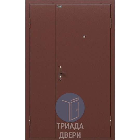 двустворчатая тамбурная дверь из стали с порошковым окрасом