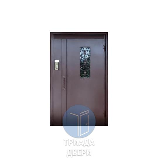 двустворчатая парадная дверь в подъезд