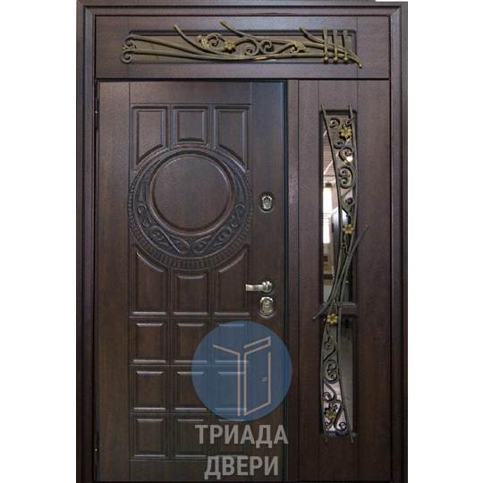металлическая дверь с фрамугой в подъезд