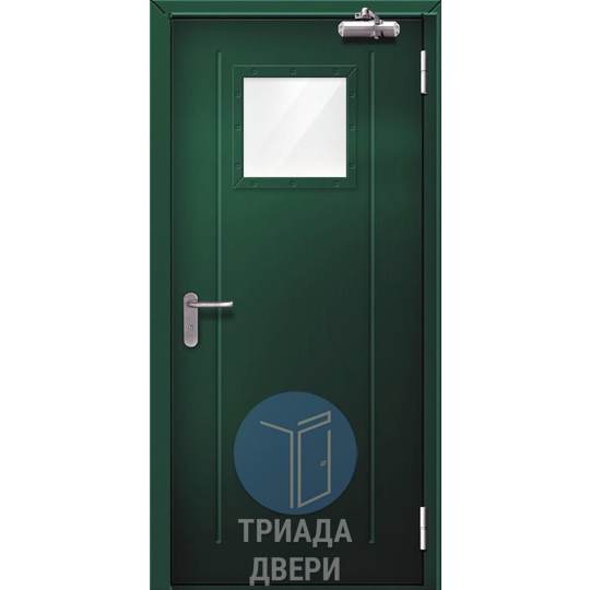 огнеупорная стальная дверь со стеклом