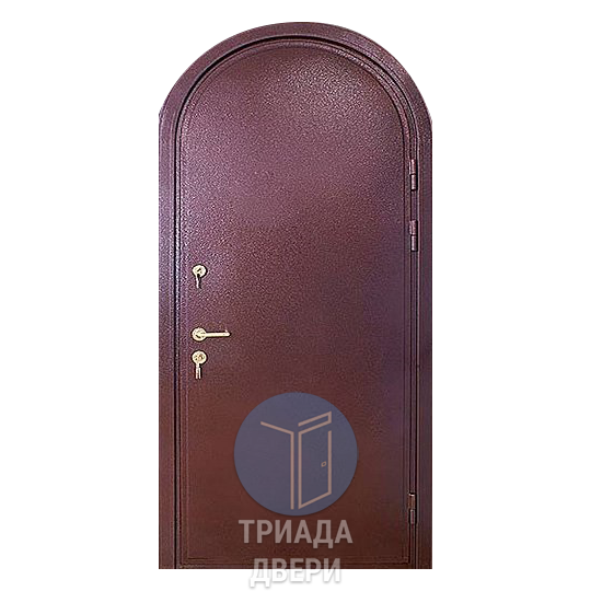 арочная дверь с внешним антивандальным окрасом