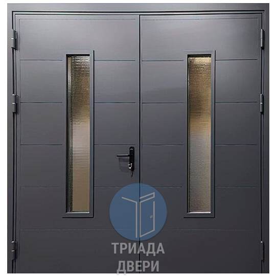 тамбурная двустворчатая дверь с нитроэмалью