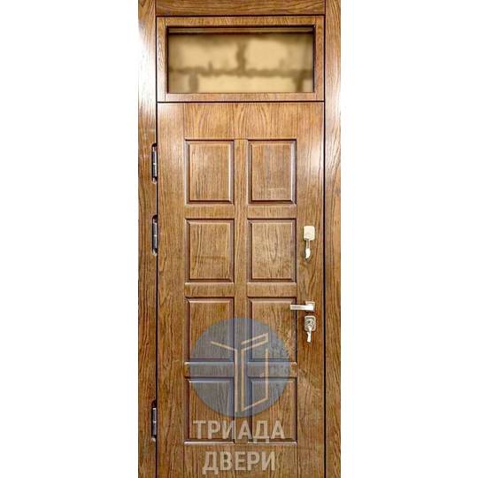 дверь с верхней вставкой, стеклом и мдф отделкой