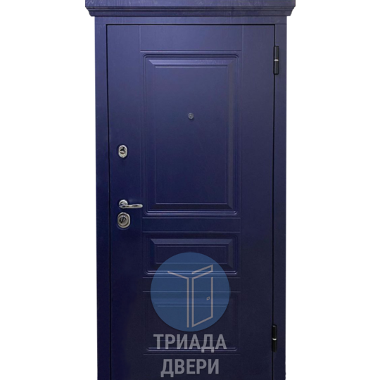 темная дверь в квартиру с раздельной ручкой