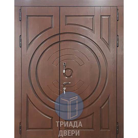 дверь с отделкой мдф из стали для наружного применения в загородный дом
