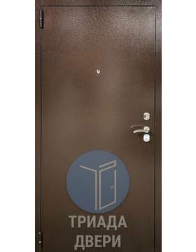 квартирная дверь с внешним порошковым напылением и внутренним мдф